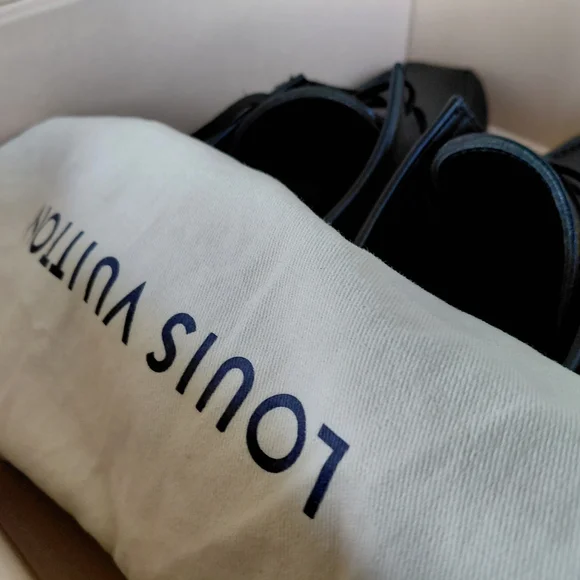 Louis Vuitton Black Veau Soie Leather Loafers Shoes - Picture 16 of 16